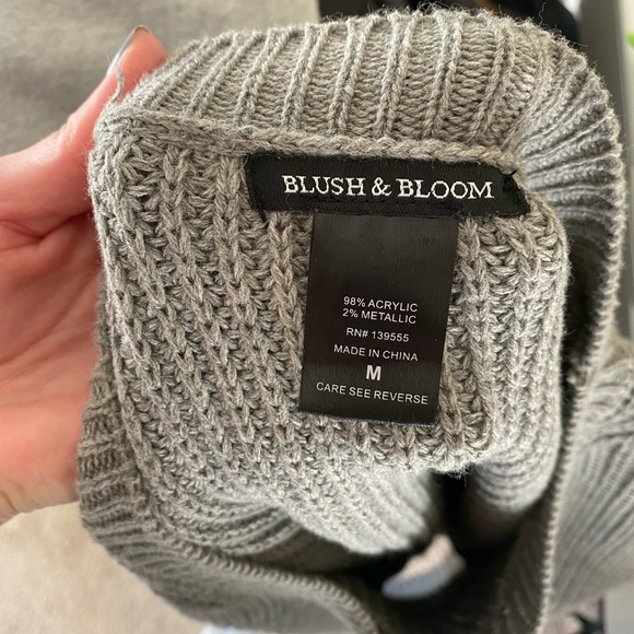 Grey Tie Up Sweater - Picture 4 of 4